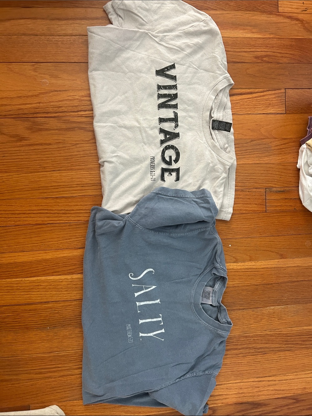 Women’s Vintage Graphic Tee & Salty Blue Tee